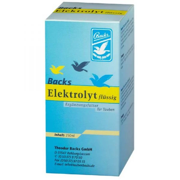 Backs - Elektrolyt Flüssig - Ergänzungsfutter Für Tauben - 250ml 1 Backs - Elektrolyt Flüssig - Ergänzungsfutter Für Tauben - 250ml