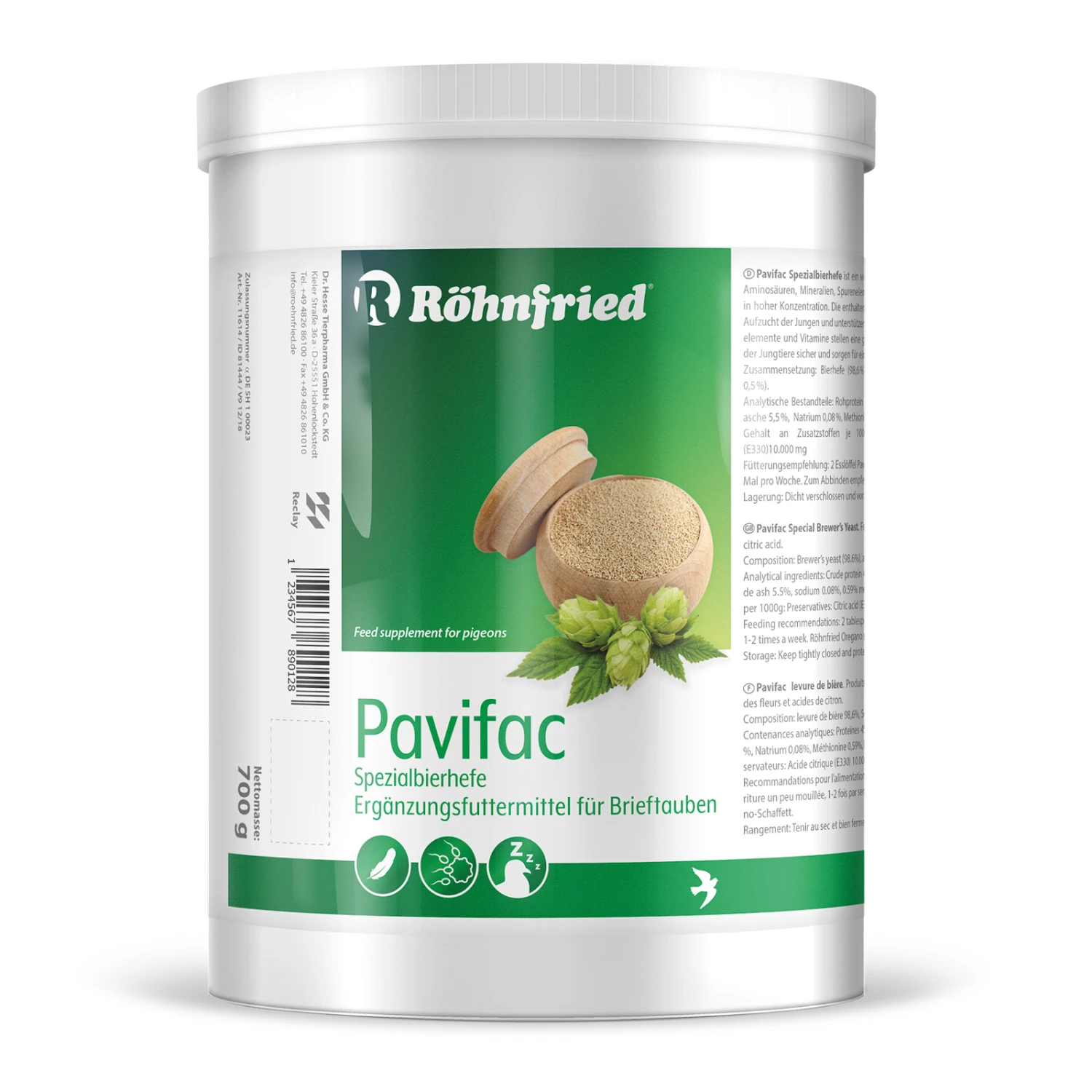 Röhnfried Pavifac-Spezialbierhefe 700g 1 Röhnfried Pavifac-Spezialbierhefe 700g
