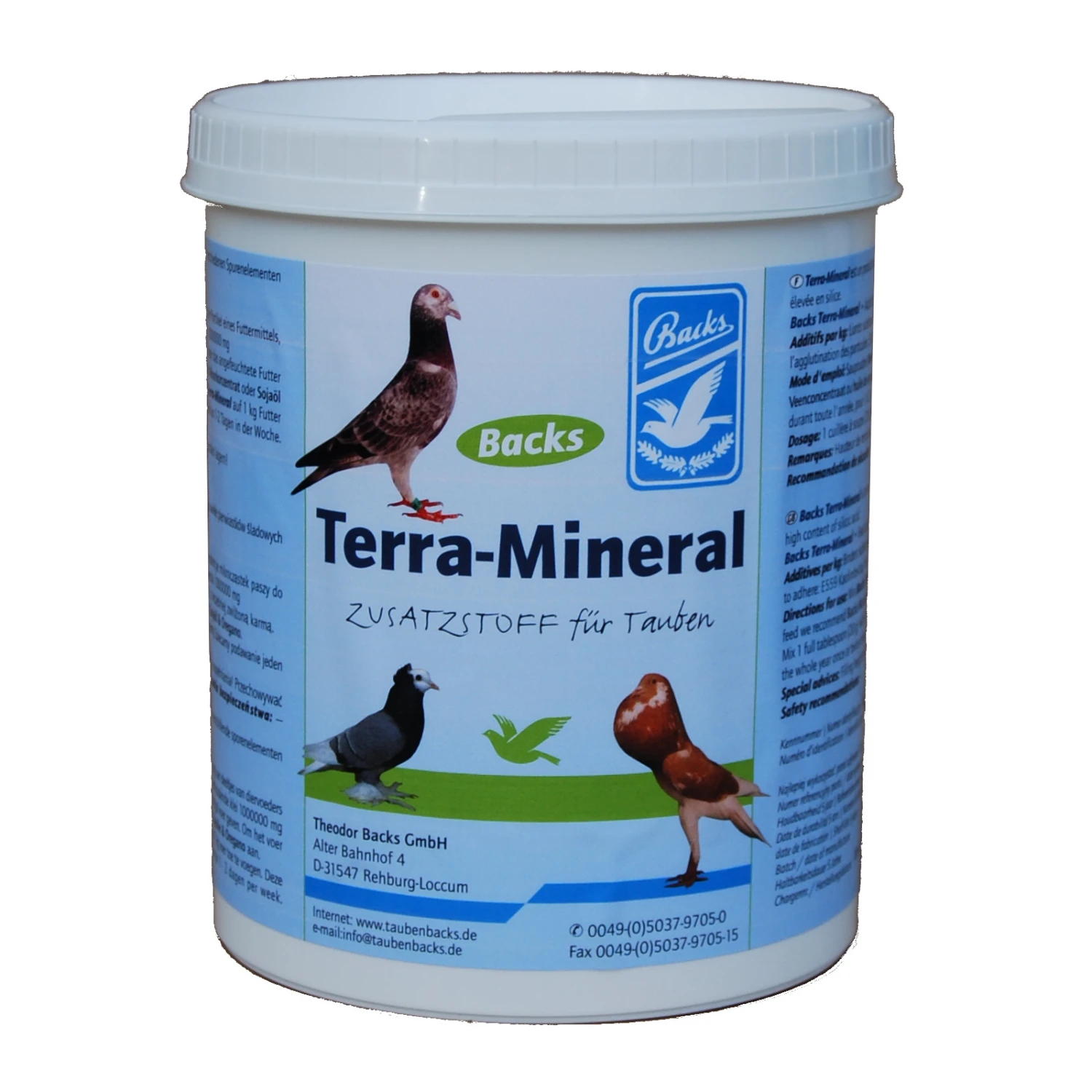 Backs - Terra-Mineral - Zusatzfutter Für Tauben - 1500g 1 Backs - Terra-Mineral - Zusatzfutter Für Tauben - 1500g