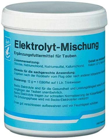 Backs - Elektrolyt-Pulver - Ergänzungsfutter Für Tauben - 500g 1 Backs - Elektrolyt-Pulver - Ergänzungsfutter Für Tauben - 500g