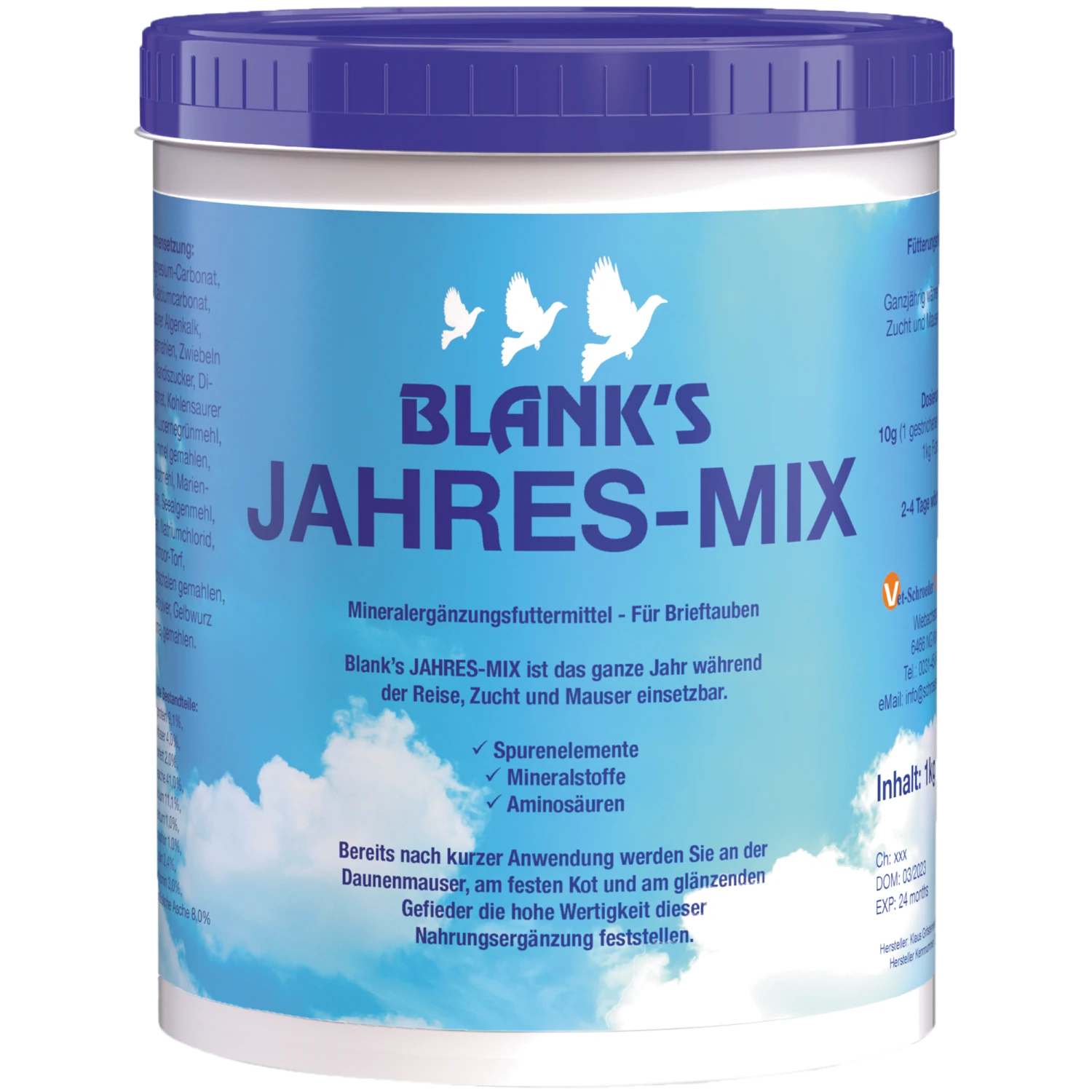 VET Schroeder + Tollisan Blank's Jahres- Mix 1000g 1 VET Schroeder + Tollisan Blank's Jahres- Mix 1000g