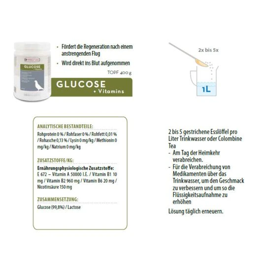 Oropharma Glucose + Vitamins 400g 2 Oropharma Glucose + Vitamins 400g – Bild 2