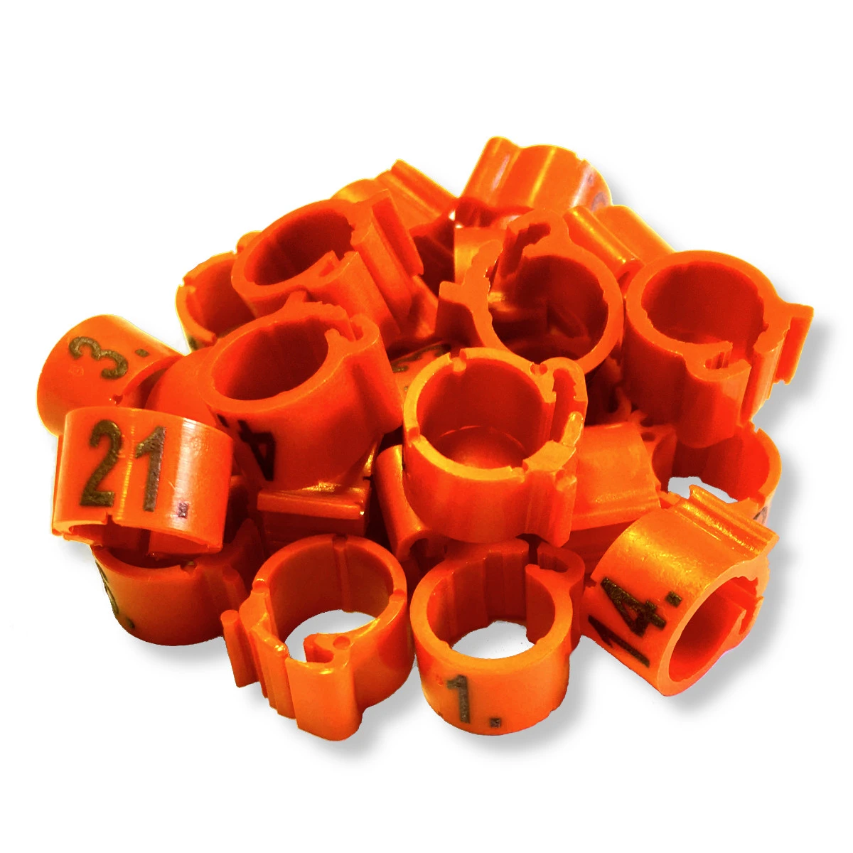 Kennringe Nummeriert 50 Stück - Orange 8x8mm 1 Kennringe Nummeriert 50 Stück - Orange 8x8mm