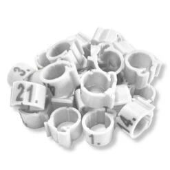 Kennringe Nummeriert 50 Stück - Weiß 8x8mm