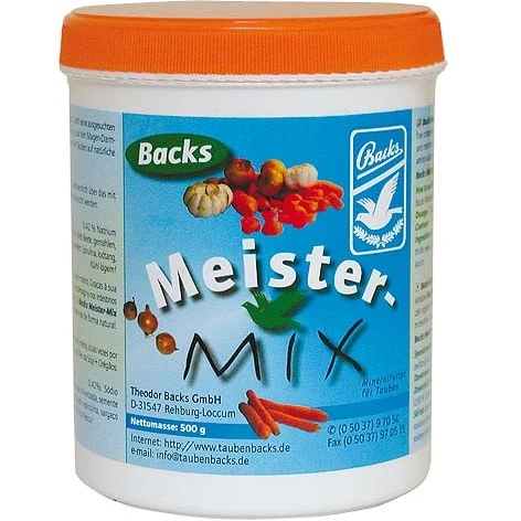 Backs- Meister-Mix - Zusatzfutter Für Tauben - 500g 1 Backs- Meister-Mix - Zusatzfutter Für Tauben - 500g