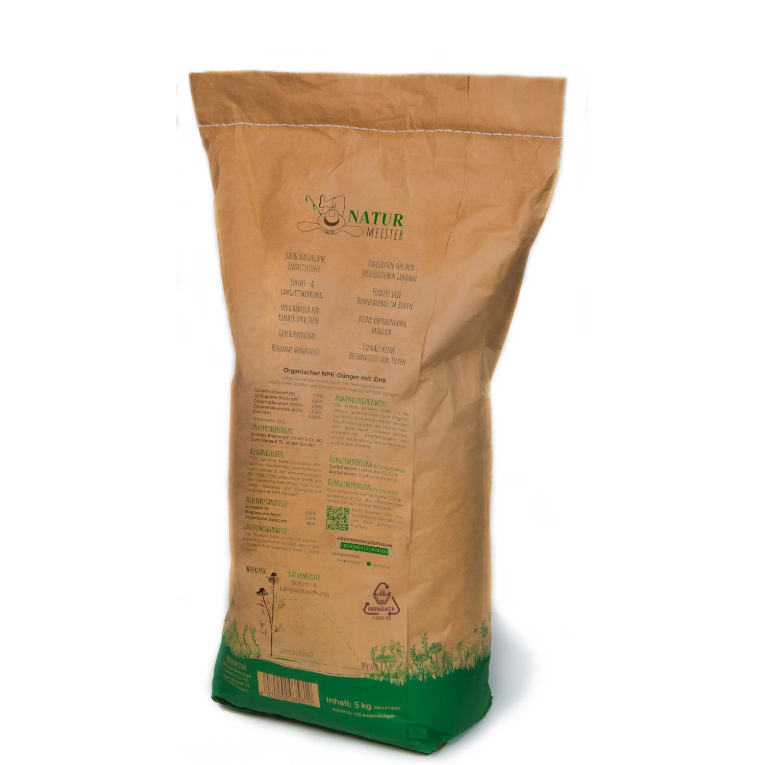 Naturmeister Bio-Dünger Pellet 5kg 2 Naturmeister Bio-Dünger Pellet 5kg – Bild 2